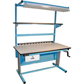 GoVets™ Bench-In-A-Box Ergonomic Workbench Plastic Laminate Top 72