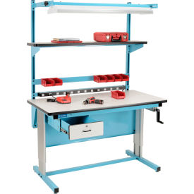 GoVets™ Bench-In-A-Box Ergonomic Workbench Plastic Laminate Top 60