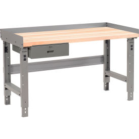 GoVets™ Workbench w/ Maple Square Edge Top & Drawer 60