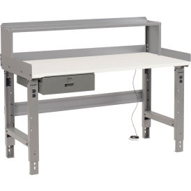 GoVets™ Workbench w/ ESD Square Edge Top & Riser 48