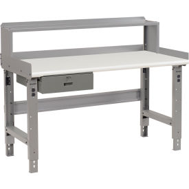 GoVets™ Workbench w/ Laminate Safety Edge Top Drawer & Riser 72