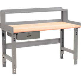 GoVets™ Workbench w/ Maple Safety Edge Top Drawer & Riser 72