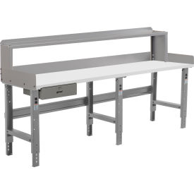 GoVets™ Workbench w/ Laminate Square Edge Top & Riser 96