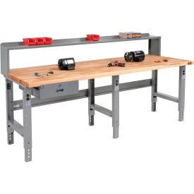 GoVets™ Workbench w/ Maple Square Edge Top & Riser 96
