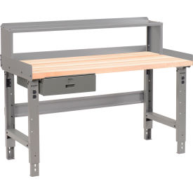 GoVets™ Workbench w/ Maple Square Edge Top & Riser 72