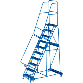GoVets™ 10 Step Steel Rolling Ladder 24