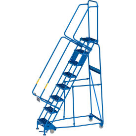 GoVets™ 8 Step Narrow Steel Rolling Ladder 16