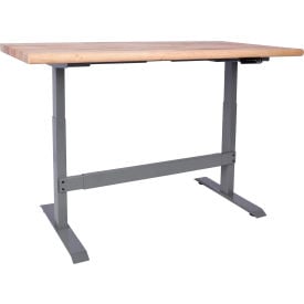 GoVets™ Electric Adjustable Height Workbench Maple Safety Edge 60