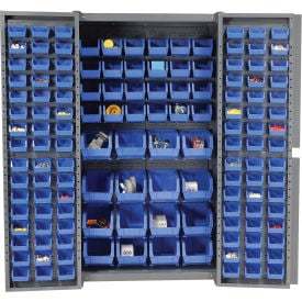 GoVets Storage Cabinet w/ 136 Blue Bins 3 Sizes 38