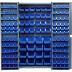 GoVets Storage Cabinet w/ 136 Blue Bins 4 Sizes 38
