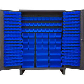 Durham Mfg.® Storage Bin Cabinet 227 Blue Hook-On Bins 60