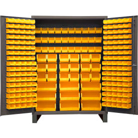 Durham Mfg.® 14 Gauge Storage Bin Cabinet 227 Yellow Hook-On Bins 60