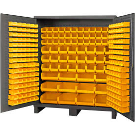 Durham Mfg.® Jumbo Bin Cabinet 264 Yellow Hook-On Bins 72