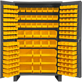 Durham Mfg.® Storage Bin Cabinet 171 Yellow Hook-On Bins 48