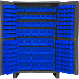 Durham Mfg.® Storage Bin Cabinet 171 Blue Hook-On Bins 48