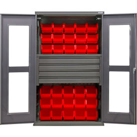 GoVets Clear-View Configurable Drawer Cabinet Gray 48