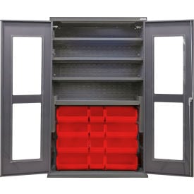 GoVets Clear-View Configurable Bin Cabinet 48