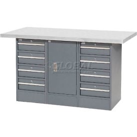 GoVets™ Workbench w/ Laminate Top 8 Drawers & 1 Cabinet 60