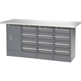 GoVets™ Workbench w/ Laminate Top 12 Drawers & 1 Cabinet 72