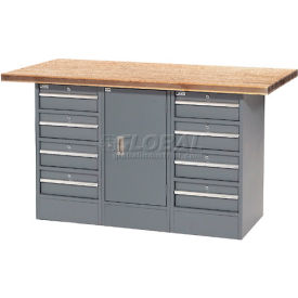 GoVets™ Workbench w/ Shop Top Square Edge 8 Drawers & 1 Cabinet 60
