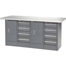 GoVets™ Workbench w/ Laminate Top 8 Drawers & 2 Cabinets 72