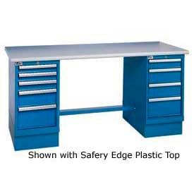GoVets™ 60 x 30 Safety Maple Pedestal Workbench with 8 Drawers 876253