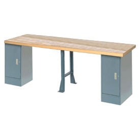 GoVets™ Extra Long Industrial Workbench 2 Cabinets 120