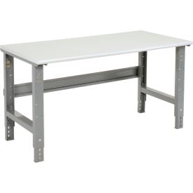 GoVets™ 72x30 Adjustable Height Workbench C-Channel Leg - ESD Safety Edge Gray 226250