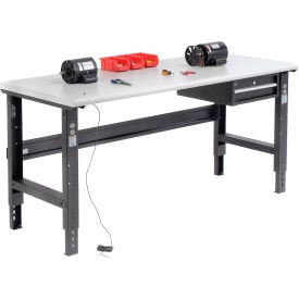 GoVets™ 72x30 Adjustable Height Workbench C-Channel Leg - ESD Safety Edge Black 226BK250