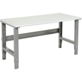 GoVets™ 48x30 Adjustable Height Workbench C-Channel Leg - ESD Safety Edge Gray 346237