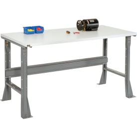 GoVets™ Flared Leg Workbench w/ ESD Square Edge Top 72