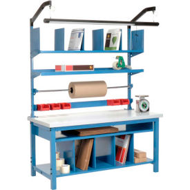 GoVets™ Complete Packing Workbench Laminate Square Edge 72