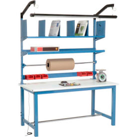 GoVets™ Packing Workbench W/Riser Kit ESD Safety Edge 60