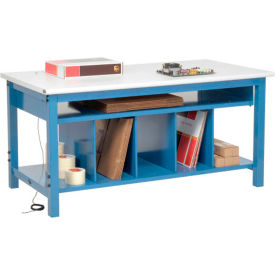 GoVets™ Packing Workbench W/Lower Shelf Kit ESD Safety Edge 60