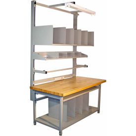GoVets™ Bench-In-A-Box Packing Workbench Butcher Block Eased Edge 72