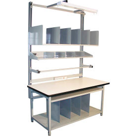 GoVets™ Bench-In-A-Box Packing Workbench ESD T-Mold Edge 72
