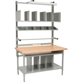 GoVets™ Bench-In-A-Box Packing Workbench Butcher Block Eased Edge 60