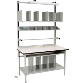 GoVets™ Bench-In-A-Box Packing Workbench ESD Laminate T-Mold Edge 60