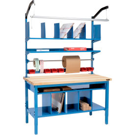 GoVets™ Complete Packing Workbench Maple Butcher Block Square Edge 60