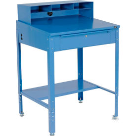 GoVets™ Sloped Shop Desk w/ Pigeonhole Riser 34-1/2
