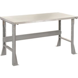 GoVets™ Flared Leg Workbench w/ Stainless Steel Square Edge Top 48