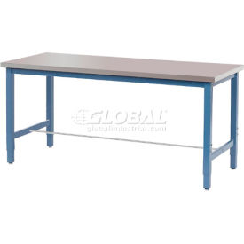 GoVets™ 72x30 Adj. Height Workbench Square Tube Leg Stainless Steel Square Edge BL 263BL242