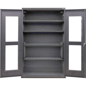 GoVets Clear-View Configurable Shelf Cabinet 48