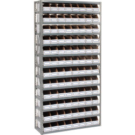 GoVets™ Steel Open Shelving with 96 Corrugated Shelf Bins 13 Shelves - 36x12x73 002235