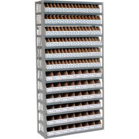 GoVets™ Steel Open Shelving with 144 Corrugated Shelf Bins 13 Shelves - 36x12x73 005235