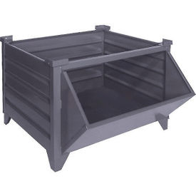 GoVets Stackable Steel ContainerHopper Frnt42
