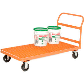 GoVets™ Steel Grating Deck Depot Flatbed Platform Truck 4 Wheels 60x30 2000 Lb. Cap. 870241