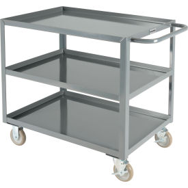 GoVets™ Welded Steel Utility Cart w/3 Tray Shelves 1200 lb. Cap 36