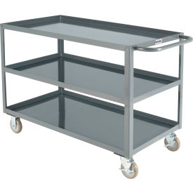 GoVets™ Welded Steel Utility Cart w/3 Tray Shelves 1200 lb. Cap 48