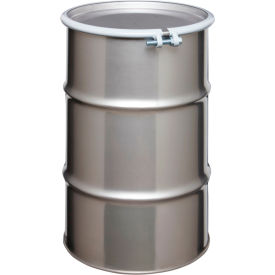 GoVets™ Stainless Steel Drum 30 Gallon Open Head with Lid 964986